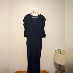Uniqlo Women’s Navy Draped Jumpsuit Size M